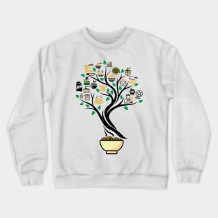 Noodles Ramen Food Tree Of Life Yoga Celtic Viking Yggdrasil Crewneck Sweatshirt